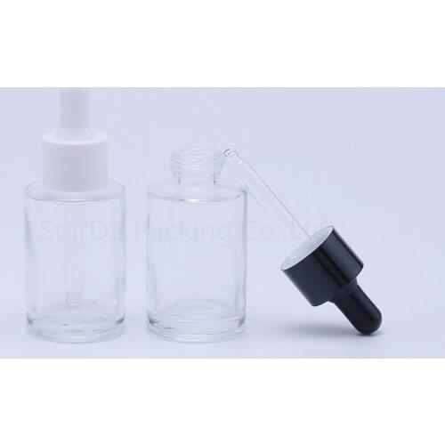 30ml transparent Glass Bottle With Dropper for Essential Oil Bottles , 30cc empty Perfume bottles 200pcs