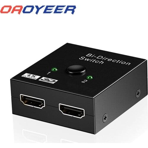 HDMI-compatible Splitter 4K Switch KVM Bi-Direction 1x2/2x1 HDMI-compatible Switcher 2 in1 Out for PS4/3 TV Box Switcher Adapter