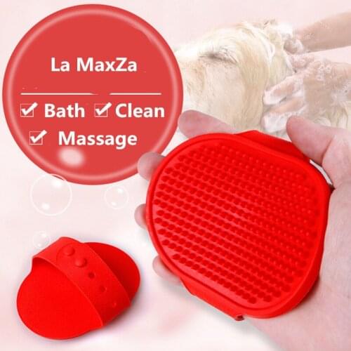 True Feeling Dog Glove Brush Hair Removal Grooming Comb Rubber Soft Brush Magic Bath Hair Cleaning Tools Efficient Massage