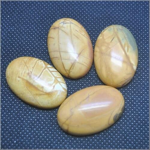 5pcs natural picaso stone cabochons gem stone cabs on hole nature pyrite mine cabochons oval shape 20x30mm for women pendants