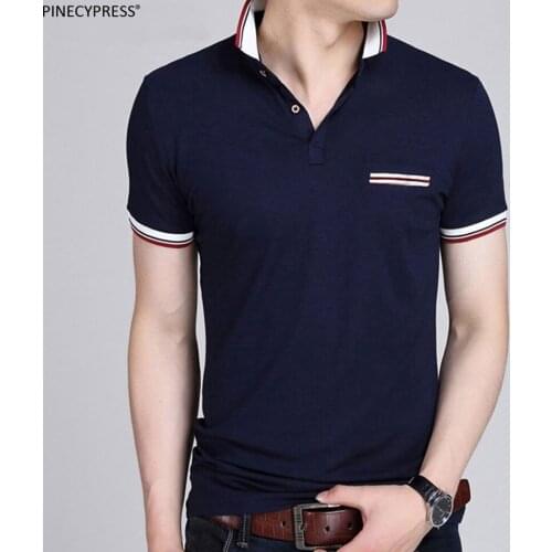 Quality Fashion Cotton Man POLO-shirt Short Sleeve Turn Down Collar Male Polos Casual Summer Grey Blue Men Polo Shirt