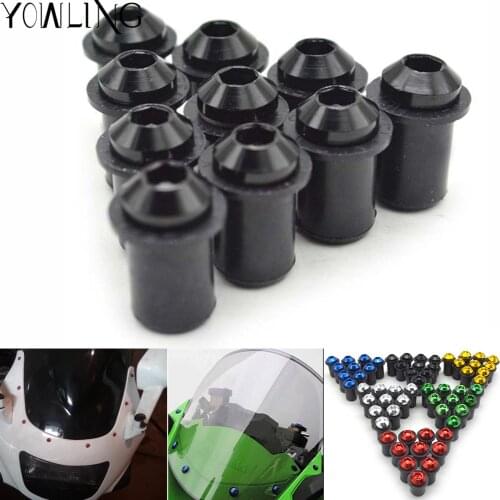 5PCS Fairing Wind Screen Screw Bolt Kit Windshield Mounting Nut Wellnut For yamaha yzf r6 1999-2009 r1 XT600 XJR1300 MT-125 R6