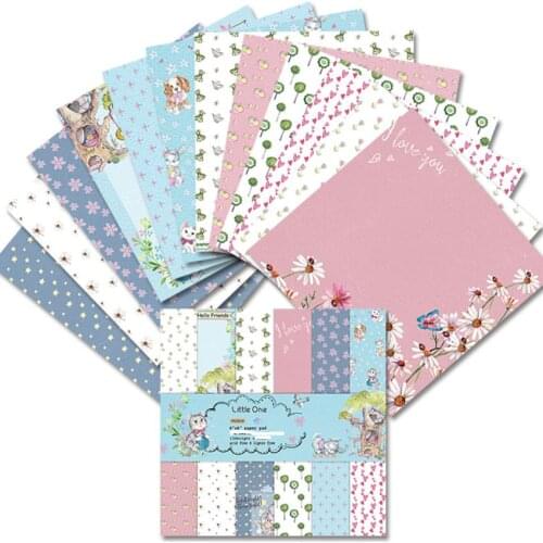 KSCRAFT 12 Sheets Little One Scrapbooking Pads Paper Origami Art Background Paper Card Making DIY Scrapbook Paper Craft