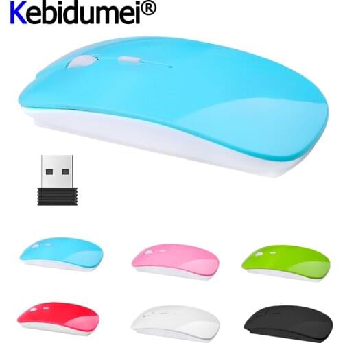 Optical USB Wireless Mouse 2.4Ghz Receiver Latest Super Slim Thin Mouse Gaming For Macbook Mac Notebook Laptop For Game