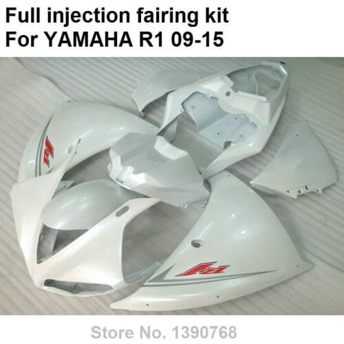 Fit for Yamaha injection molding fairings YZF R1 09 10 11 12 13 14 15 white fairing kit YZFR1 2009-2014 2015 BD73