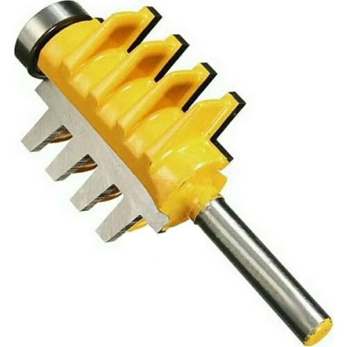 Rail Reversible Finger Joint Glue Router Bit DIY Woodworking Cone Tenon Milling Cutter Wood Cutting Tool 1/2" / 1/4" Shank