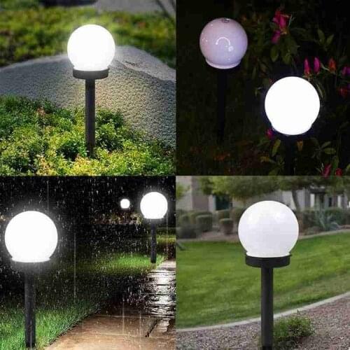 LED Solar Garden Lamp Waterproof Round Solar Lights for Outdoor Camping Garden Night Lights Bulb Solar Powered Landscape Lamp