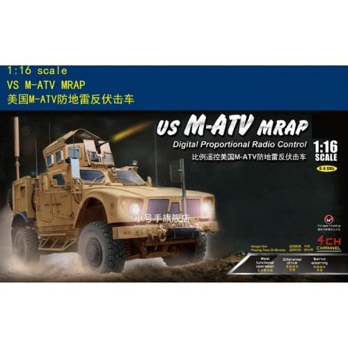 TRUMPETER 00814 1:16 US M-ATV MRAP Digital Proportional Radio Control model kit