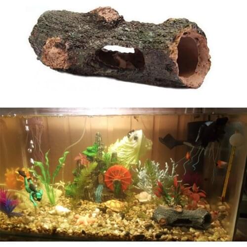 Aquarium Decoration Hollow Trunk Fish Tank Ornament Tree House Hole Cave Decor For Fish Tank Aquarium Ornaments