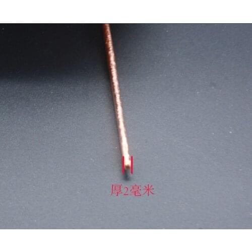 2PCS 100*5.5*2.0mm DIY Ultra thin heat conduction pipe/radiator pipe width 5.5mm,thickness 2.0mm custom lengths Flat copper tube