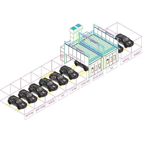 High Quality Car Surface Maintenance Painting baking Computer-controlled Repairing Line