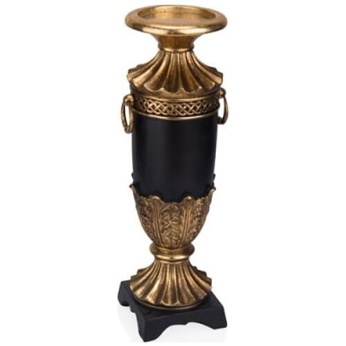 Porio Gold Black Candle holder 11x10x31