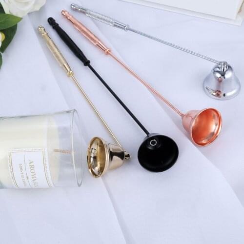 1Pc Bell Shaped Candle Snuffer Wick Tool Put Off Flame Stainless Steel Home Hotel Banquet Wedding Candle Core Extinguisher Tools