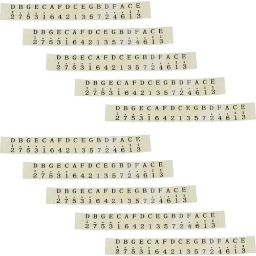 10x African Kalimba Thumb Piano Key Sticker For Beginner Musical 12x1.5cm