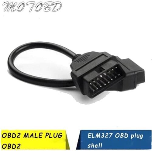 16 Pin Male To 16 Pin Female OBD 2 OBD II Extension Factory OBD2 Adapter For ELM327 Adapter Connector for OBD2 Male Plug