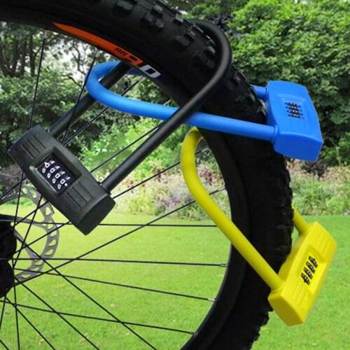 2021 Bicycles U Lock Heavy Duty Bike Scooter Motorcycles Combination Lock Combo Gate Lock for Anti Theft 4 Color