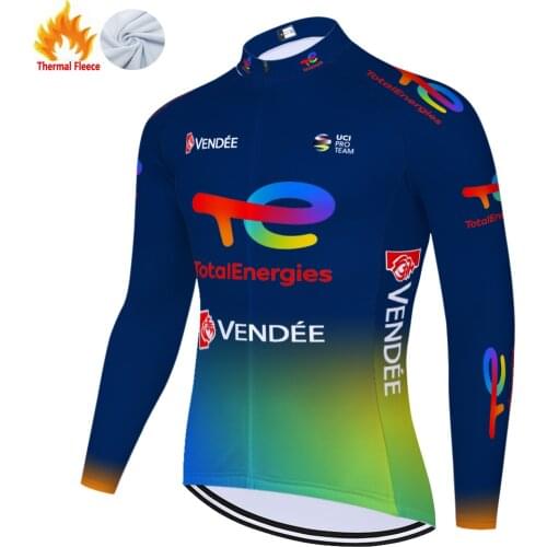 2021 proteam Total direct mallots ciclismo hombre Winter Thermal Fleece cycling clothing bike clothes long sleeve bicycle shirt