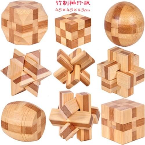 3D Wooden Interlocking Kong Ming Luban Lock Puzzle Game Educational Adults Kids Toy Excellent Design IQ Brain Teaser