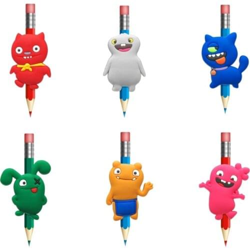 8pcs/lot Cute Cartoon Figure Pencil Toppers Pen Cover Lovely Pencil Caps for Kids Students Stationery DIY Craft Birthday Gift