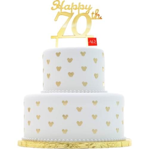 Happy 70th Acrylic Numbers Birthday Cake 21 25 26 27 18 28 29 30 40 50 60 70 Cake Topper Baking Supplies