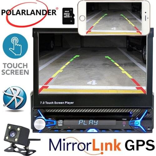 7'' HD Touch Screen Bluetooth FM Radio 1 Din Car Video MP5 Player GPS Map USB Auto Multimedia Autoradio Mirror Link