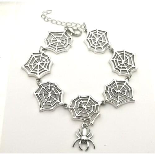 Handmade Bracelet - Spiderweb Charm,gothic Simple Bracelet