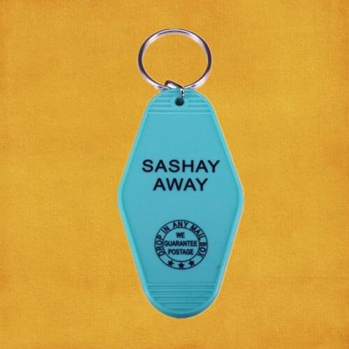 Drag queen Shante You Stay Sashay Away gay pride Vintage Motel hotel Key Chain fob keyring key tag