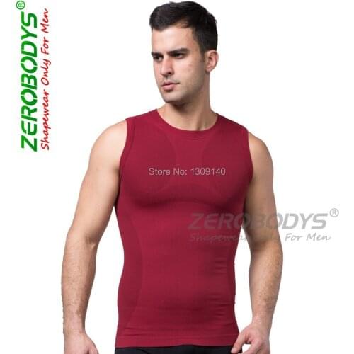 Quick Dry Extra Firm Body Shaping Vest Slim Belly Abdomen Support Spandex Bodysuit reduce weight Mens Lift tight Vest B390