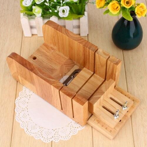 DIY Handmade Soap Tool Set Wooden Soap Loaf Mold Cutter Knife Soap Making Supplies Soap-Cutting Machine Repair Soap Trough Cut