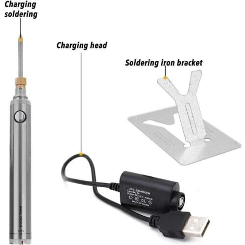 Charging battery electric soldering iron USB charging welding pen 5V low voltage lithium radio soldering iron welding kit 8W