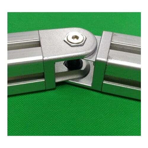 2pcs 20x20mm Hinge Furniture Fittings Zinc Alloy Industrial Adjustable Hinge Angle Connector 180 Degree Rotation Angle