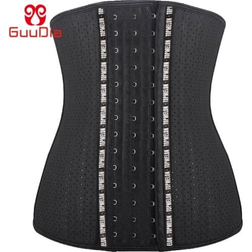 GUDIA Rubber Latex Slimming Waist Trainer Corset Waist Trimmer Belt for Women Weight Loss Compression Cincher Workout Fitness