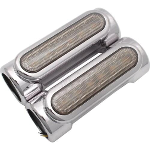 Motorcycle Metal LED Switchback Light White DRL Amber Turn Signal For Harley Touring Cruiser Highway Crash Bar Smoke Lens