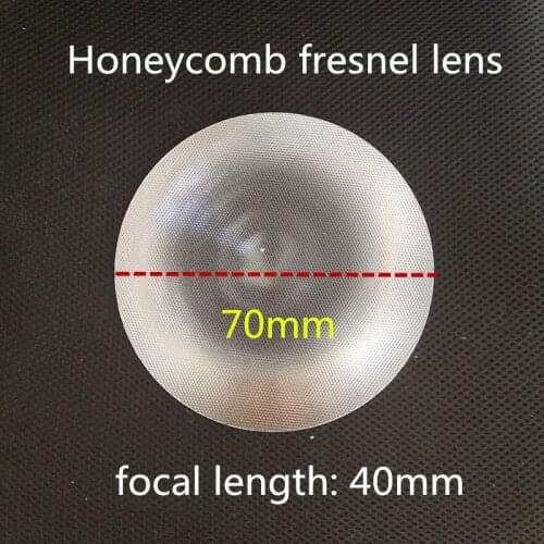 Honeycomb fresnel lens diameter 70mm focal length 40mm PMMA compound eye fly eye lens microlens accry lens