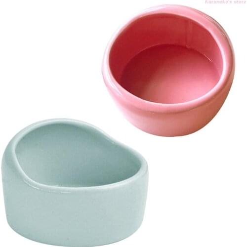 Hamster Feeding Bowl Ceramic Food Dish for guinea pig Rat Gerbil Hedgehog Syrian Hamster Small Pets No Tip Over Design