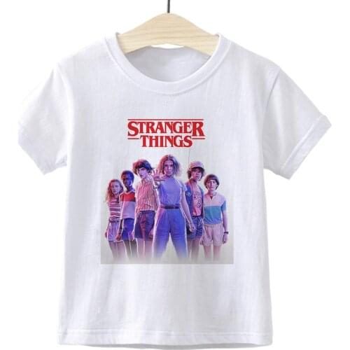 Y2K Fashion Summer Kids Tshirt Popular Stranger Things Printed Ropa Cozy Soft Children T shirt Oversize Baby Boys Girls Clothes