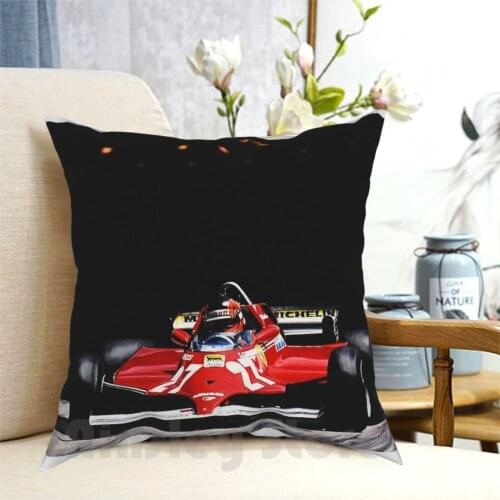 Gilles Villeneuve , Monaco Gp , 1981 Pillow Case Printed Home Soft Throw Pillow Monaco Gp 1981 Winner Gilles Villeneuve