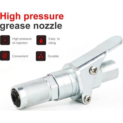 Grease Gun Adapter Hose Kit Gun Lock Grease Coupler Quick Release Lock On Coupling End 1/8” NPT SAE & Metric Zerk Fitting