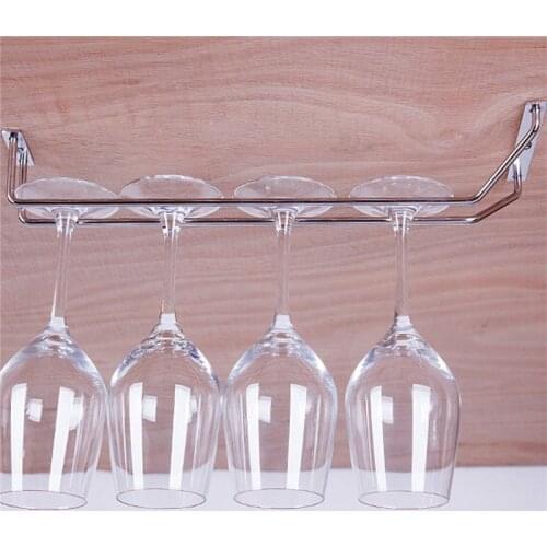 New Red Wine Glass Goblets Hanger Rack Stainless Steel Shelf Organizer Upside Down Stemware Home Bar Pub Holders