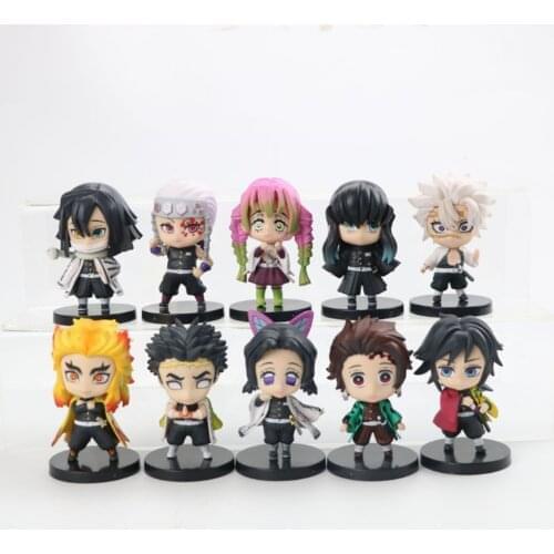 New 25PCS Kimetsu no Yaiba Demon Kamado Tanjirou Tomioka Kanroji Mitsuri Rengoku Kyoujurou Kochou Shinobu 7-7.CM Action Figure