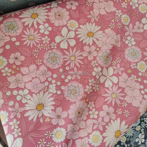 New Arrivals 100% Cotton Twill Fabric DIY Fabric for Baby Quilting Cloth Printed Roes for Sewing Bed Sheet Cotton Making Cloth