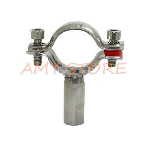 OD 51mm 2" Sanitary Bracket Pipe Fitting Ajustable Clamp Stainless Steel 304