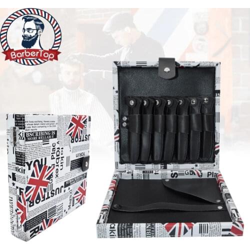 Barber Tool Scissors Pack 7pcs Hairdressing Scissors Net Red Hair Stylist Tool Box Haircut Comb Bag