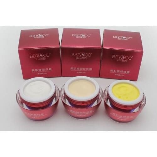 BBTOCC Pigment Melanin Removing Freckle Speckle Firm Skin Whitening Anti Wrinkle Moisturizing Dark Spot Acne TreatmentCream Set