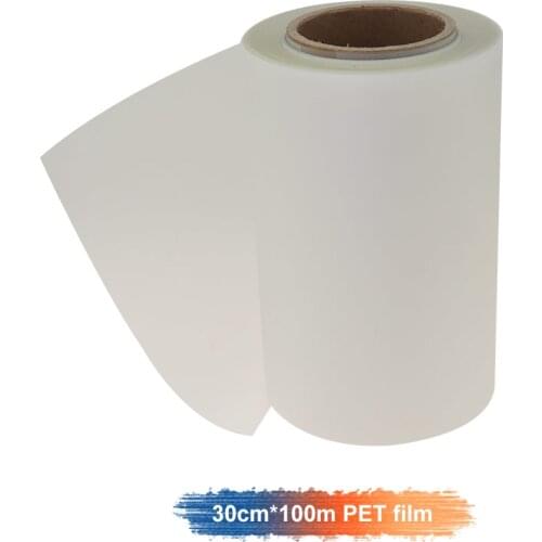 30cm*100m DTF PET film A3 transfer DTF film roll For Direct Transfer Film Printing PET transfer film A3 double side