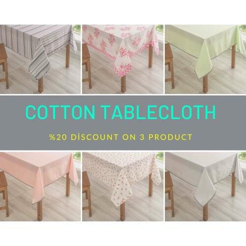 Tablecloth Linen Cotton Solid Color Hotel Picnic Rectangular Home Dining Tea Decoration Trend 2021 Portable Easy Clean Non-Slip