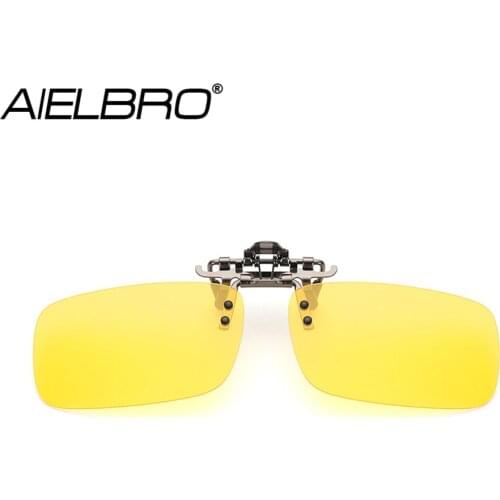 Clip on Glasses Men Square Polarized Glasses Driving Fishing Cycling Sunglasses 7 Color Women Night Vision Clip on Sunglasses