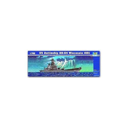 Trumpeter 1/700 scale model 05706 US Navy Iowa class BB-64 "Wisconsin" battleship