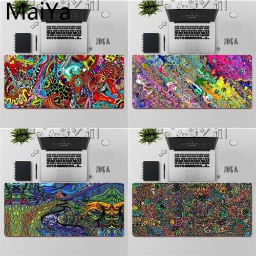 Maiya High Quality Psychedelic Trippy Art Rubber Mouse Durable Desktop Mousepad Free Shipping Large Mouse Pad Keyboards Mat