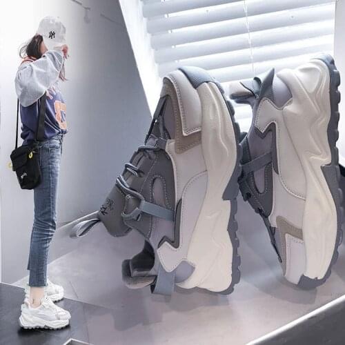 New Fashion Chunky Sneakers Women Platform Heels Creepers Moccasins Flats Vulcanized Women Shoes Tenis Feminino